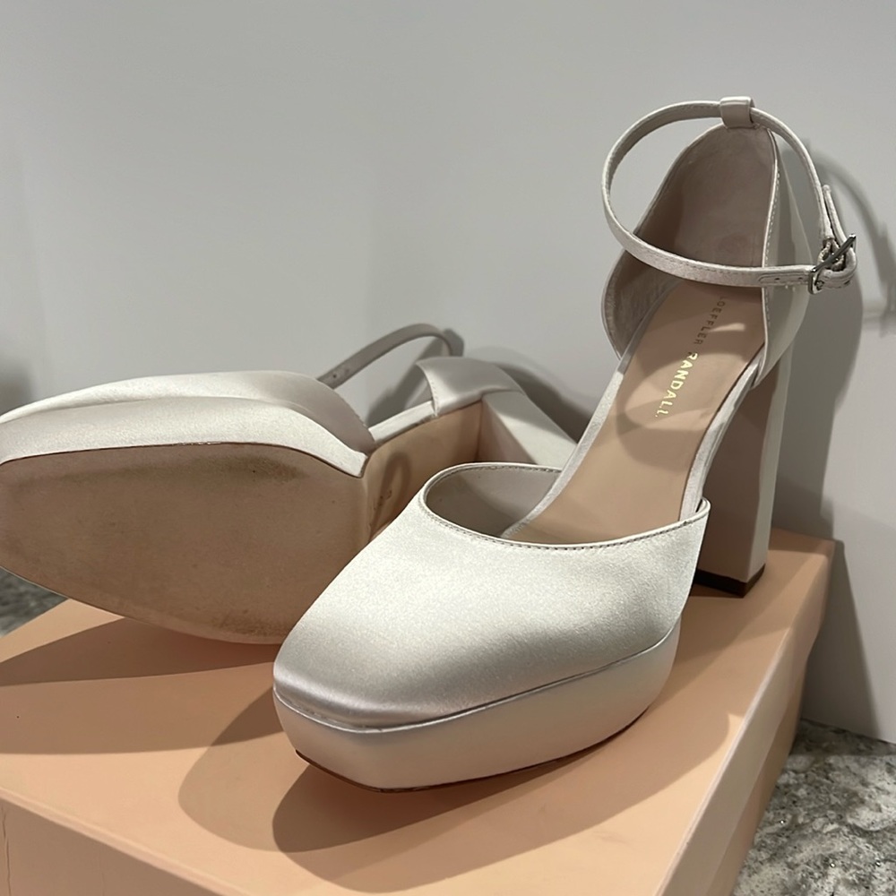 Loeffler Randall Selina Ankle-Strap Platform Pumps, sz 10